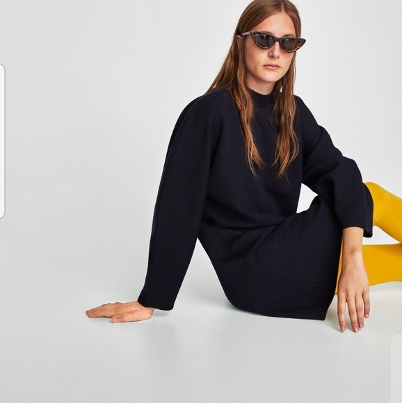 ๐ฐZara Woman Basic High Neck Dress w Long Sleeves - Picture 2 of 6